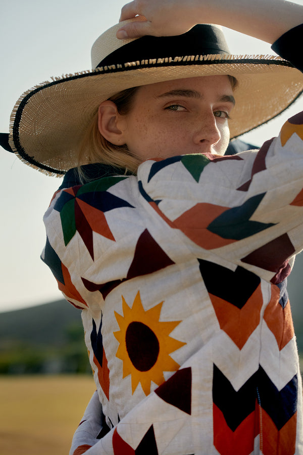 Wana Coastal Black fringe Toquilla Straw Hat